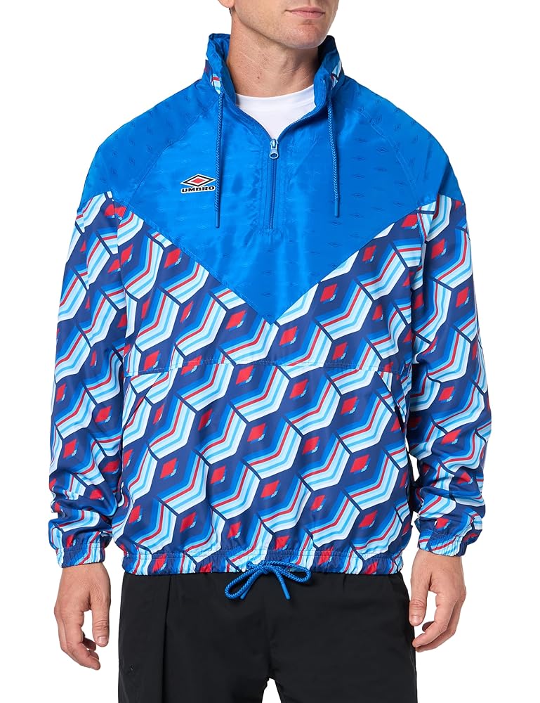 Umbro Men's Panelled Windbreaker, Blue at Amazon Men's
